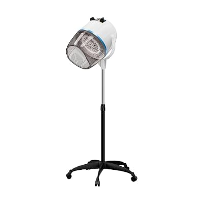 ZENY Stand Up Hair Dryer, 1300W Bonnet Dryer Adjustable Height (White)