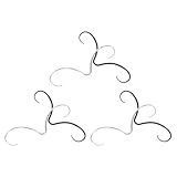 minkissy Aros Nariz 14g (1.6mm) Acero Inoxidable 6 Piezas Negro y Acero Color, Joyas para Perforar la Nariz Diseño de Bigote, Piercing Septum Unisex para Uso Diario y Fiestas