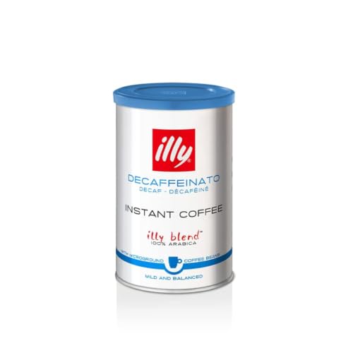 illy Coffee Decaffeinated Instant Coffee Medium Roast 100 Percent Arabica Coffee Beans 95g