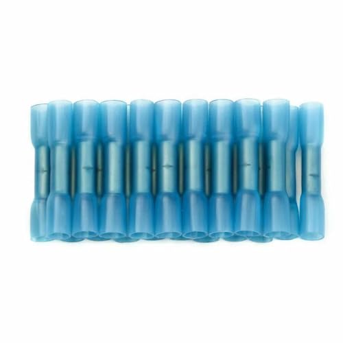 50 Pcs of Solder Seal Sleeve Heat Shrink Butt Splice Wire Connectors Terminals - Yellow