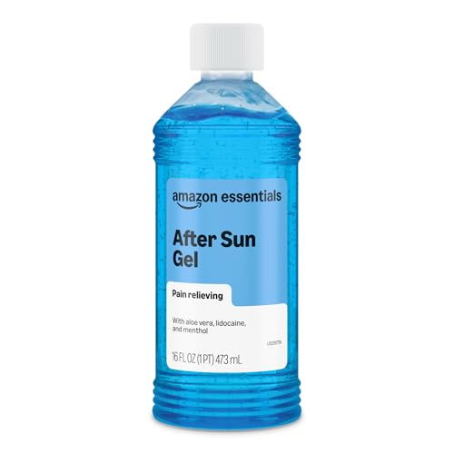 Amazon Essentials After Sun Gel with Aloe, Lidocaine and Menthol, 16 Fluid Ounce (1 Pack) (Previously Amazon Basics)