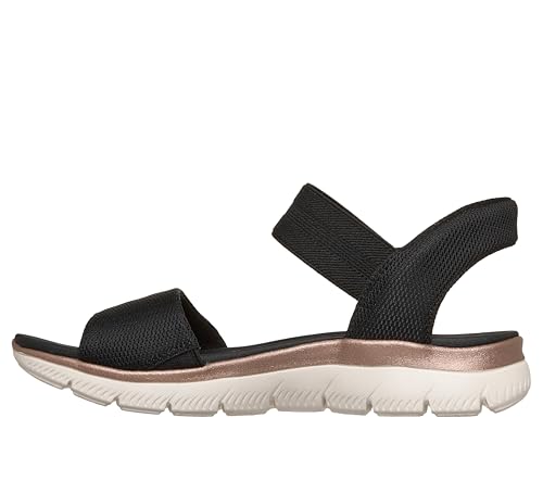 Skechers Skechers Women's SUMMITS SANDAL - ELEGANT EDGE Hands Free Slip-Ins, Slip-In Sandals with Yoga Foam Cushioned Footbed, Black/Rose Gold, 8M