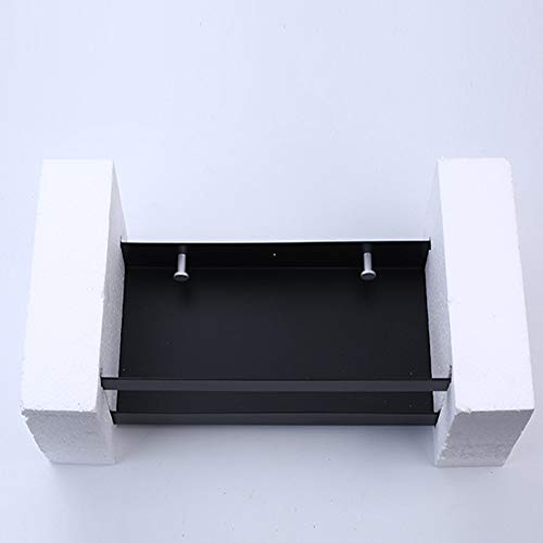 Toallero sin perforación con estante de aluminio negro resistente 8