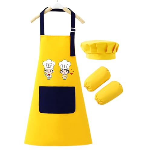 Genérico Delantales Para Niños Para La Cocina, Babi Ajustable Impermeable, Delantales Para Niños Para La Pintura, para y Niñas de 2 a 12 Años para Hornear Cocinar Aula Hogar Jardín Cocina