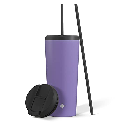 Joyjolt Triple Insulated 20Oz Tumbler With Lid And Straw (2 Each) Vacuum Double Wall Stainless Steel Tumbler, Copper Lined For 12Hr Hold/Cold Drinks. Leakproof Water Bottle, Tea Or Iced Coffee Cup #TOP5