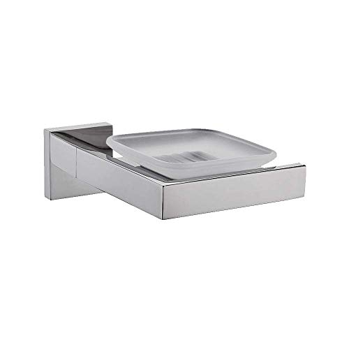 Celbon Toallero de Acero Inoxidable SUS304 montado en la Pared Toallero de Acabado Negro para baño y Cocina Cromo Jabonera