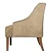 Homepop Home Decor | Upholstered Swoop Arm Accent Chair | Accent Chairs for Living Room & Bedroom | Decorative Home Furniture, Tan Velvet