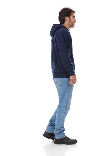 Mens Fleece Hoodie - Thermal lined sweatshirt - Cotton Blend Jacket Zipper Front4