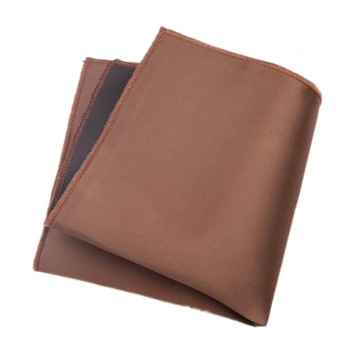 Mouchoir De Poche Pour Costume Homme - 23x23 Cm - Tissu Polyester Réutilisable - Couleur Marron - Pour Mariage, Fête, Cadeau