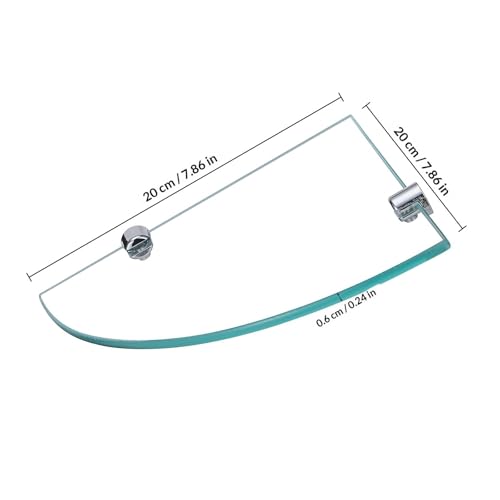 Étagère murale d'angle en verre pour optimiser le rangement de la douche et du bain