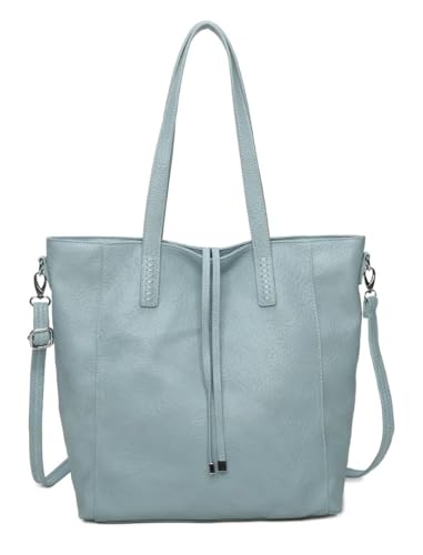 Sac cabas femme grand format similicuir uni noir style intemporel