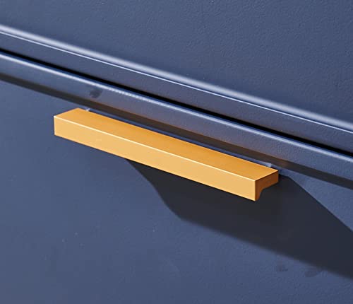 Mogiyin Home 36" Floating Bathroom Vanity With Sink Modern Design Blue&Brown,Bathroom Vanity With Sink Wall Mounted Bathroom Sink Cabinet,Bathroom Vanities Combo Set With White Vessel Sink #TOP7