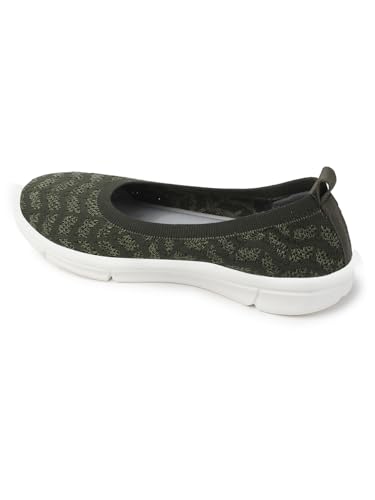 Image of Carlton London Women's Breathable Lightweight Everyday Patterned Ballet Flat