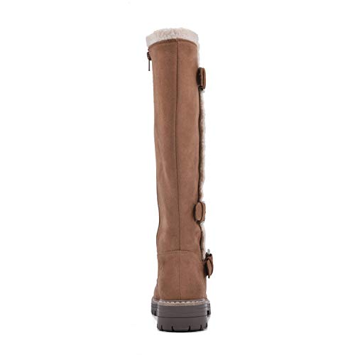 Cliffs By White Mountain Shoes Merritt Women's Casual Tall Shaft Boot, Ltbrown/Fabric, 8.5 M #TOP4