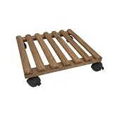 Nakloe - 2 Unidades - Soporte para macetas - Soporte con Ruedas para macetas - para inerior y Exterior - 25x25cm