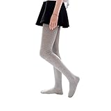 Bakicey Damen Kniestrümpfe Socken Overknee Strümpfe, Mädchen 80cm Strumpfhosen Baumwollstrümpfe Stützkniestrümpfe Gestrickte Strick Socken Hoch Über das Knie Lange Socken Winter Strümpfe (Grau)