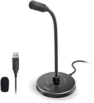 CMTECK Mini Gooseneck Microphone for Dictation,Computer Desktop Microphone for Computer Laptop PC.USB Plug and Play for Skype,YouTube,Gaming, Streaming,Discord and Roblox