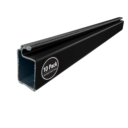 Metro Screenworks Small Window Screen Frame Kit - Black, 1/4 in x 3/4 in - Window Screen Frame Replacement with 10 Sticks 72 in, 25 Internal Miter Corners, 60 ft of .140 Spline - Bulk Kit