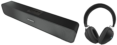 Image of ZEBRONICS Zeb-Duke Bluetooth Wireless Over Ear Headphone with Mic (Black) && Zeb-Astra 20 Wireless BT v5.0 Portable Speaker with 10W RMS Output, TWS, 10H Backup Approx