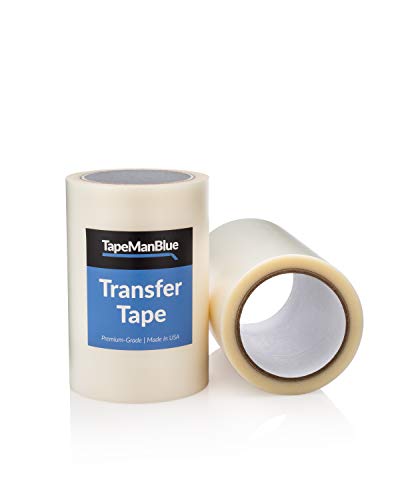 TapeManBlue Rollo de 6"x 100 'de cinta de transferencia de vinilo transparente para troqueladoras artesanales Cover