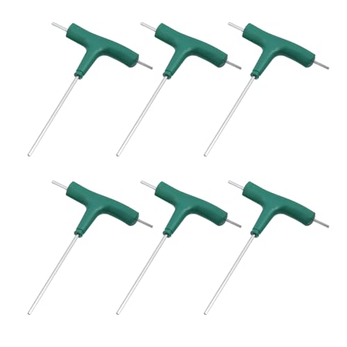 Antrader T-Handle Hex Key Wrench, 3-Way Allen Key Wrench Set Metric with Plastic Handle for Home Repair (3mm/3mm/2.5mm)