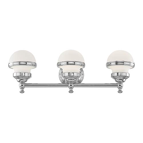 Image of Livex Lighting 5713-05 Oldwick 3 Polished Chrome Bath Light, 24 x 7.25 x 8.25 | Dimensions: 24 x 7.25 x 8.25