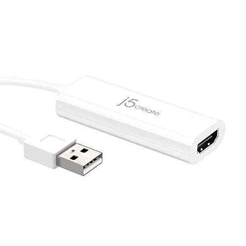j5create USB to HDMI Display Adapter- USB to HDMI 1080P Cable Converter Adapter for Windows 10 8.1 8 7, XP, and Mac OS