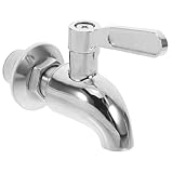 UKCOCO 1 Satz Getränkespender Milchkännchen Auslauf Wasserspender Zapfen Ölspender Auslauf Druckknopf-Wasserhahn Ersatzzapfen für Getränkeausgabe Spenderteil Abs Silver