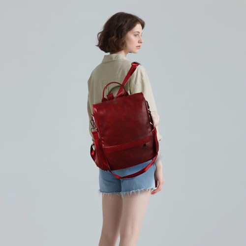 Image of Women Backpack Purse Nylon Anti-theft Fashion Casual Lightweight Travel School Shoulder Bag
