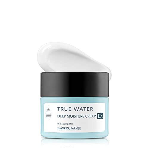 THANKYOU FARMER True Water Deep Moisture Cream EX 2.81 Fl Oz (80ml) - Moisturizing | Soothing | Korean Skin Care | Face Moisturizer For Women | Mens Face Moisturizer | Face Cream