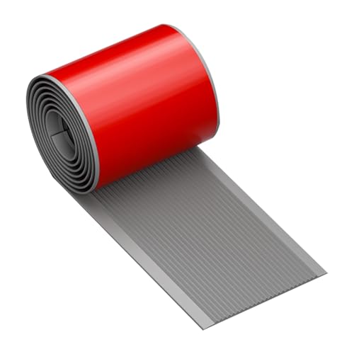 階段エッジトリム、階段段差、PVCステップストリップ、スロープ通路滑り止めストリップ(屋内および屋外用)(Gray,10*100cm/3.9*39in)