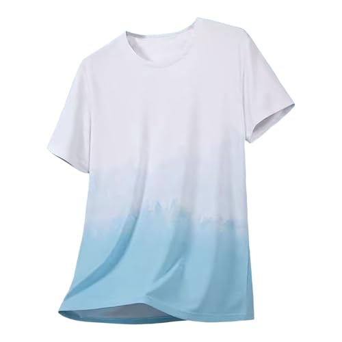 速乾 tシャツ スポーツ メンズ 半袖 夏服 冷感 ランニング テニスウェア クールネック ドライ ハイキング スポーツ トップス ジムウェア 反射テープ 吸汗速乾 抗菌防臭 UVカット 無地 通気性 大きいサイズ TShirt Ice Silk-14