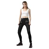 Incluye 1 pantalón para montar en motocicleta + 4 almohadillas de protección de rodilla y cadera