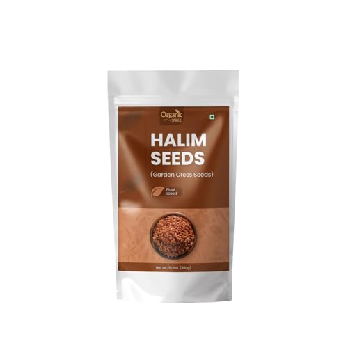 Organic Spree Halim Seeds 300gm (10.6oz) - Garden Cress Seeds - Pure and Natural