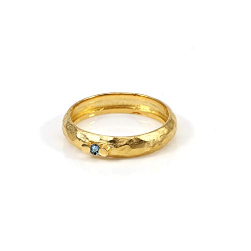 Bague épaisse argent 925 Unic dorée à l'or : le cadeau artisanal idéal