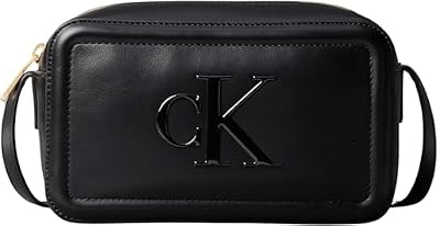 Calvin Klein Donna Borsa a Tracolla Bold Camera Bag con Logo, Nero (Black), Taglia Unica