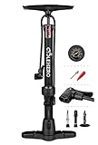 CYCLEHERO Fahrradpumpe alle Ventile - Leistungsstarke Luftpumpe mit Manometer und 2 Jahren Garantie - Fahrrad Standpumpe im fortschrittlichen Design mit Adapter und Autoventil