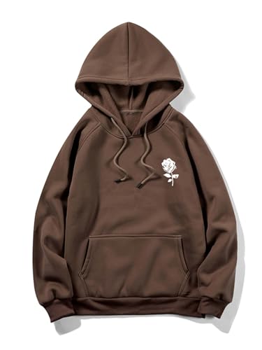 Image of Floerns Men's Graphic Print Long Sleeve Drawstring Hoodie Pullover Sweatshirt