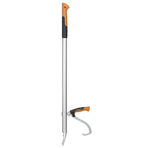 Fiskars Fällheber mit Hebehaken als Wendehilfe, Zur Holzbearbeitung, Länge: 115 cm, Schwarz/Orange/Silber, WoodXpert, L, 1015439