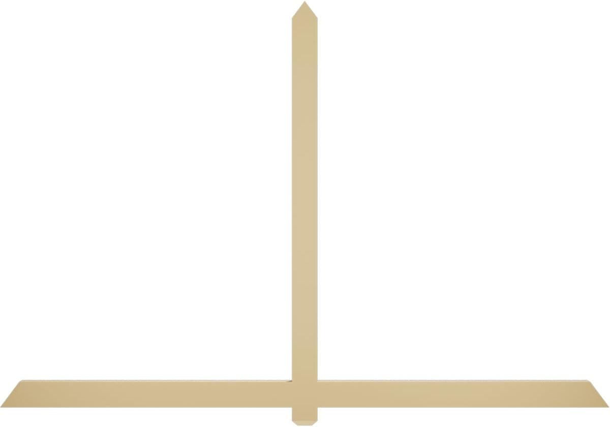 96"W x 64"H x 2"D x 4"F, 16/12 Pitch, Eugene Signature Urethane Gable Bracket, Primed Tan