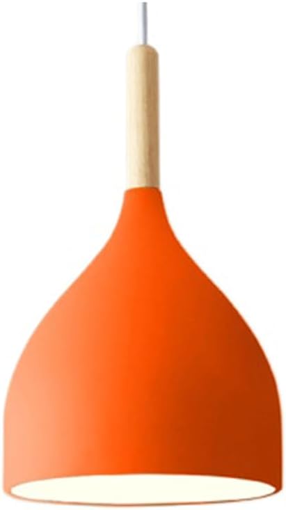 Lighting Lamp Shade Orange Small Ceiling Light Vivid Color Atmosphere Lamp Metal Wood Hanging Lights for Ceiling for Kitchen Islands Bedroom Hallway/Orange