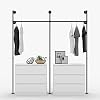 pamo Kledingstang in vintage industrieel design – kledingrek voor inloopbare kledingkast / slaapkamer in urban zwart van…