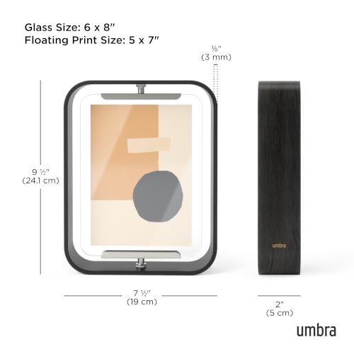 Umbra Bellwood Tischbilderrahmen, doppelseitig drehbar, 13x18 cm, Schwarz – Ansicht 3
