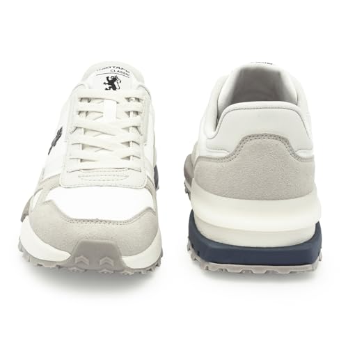Image of Red Tape Men's Sneakers White Grey Mesh Round Toe Lace-Up