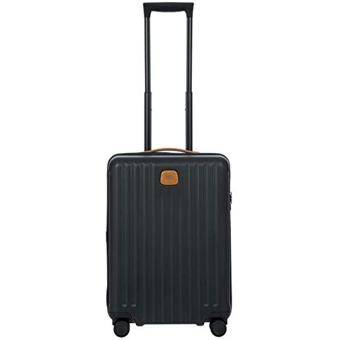 Bric's Capri 2.0 21-Inch Spinner - Luxury Carry On Luggage With Spinner Wheels - Lightweight Suitcases with Wheels Made From Durable Polycarbonate - Matte Black Cover