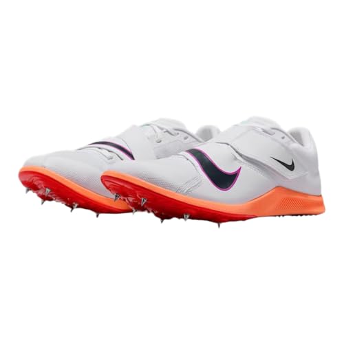 Image of Zoom Elite Long Jump Shoes (Unisex - White /Black-Laser Orange-Hyper Pink) by Nike