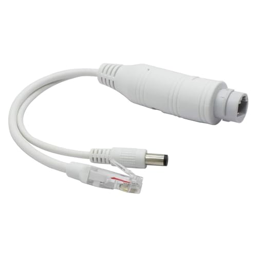 Gutol 48V auf 12V PoE Splitter-Leistungsmodul, geeignet für IP-Kameras, Access Points, VoIP-Telefone usw., Weiß.