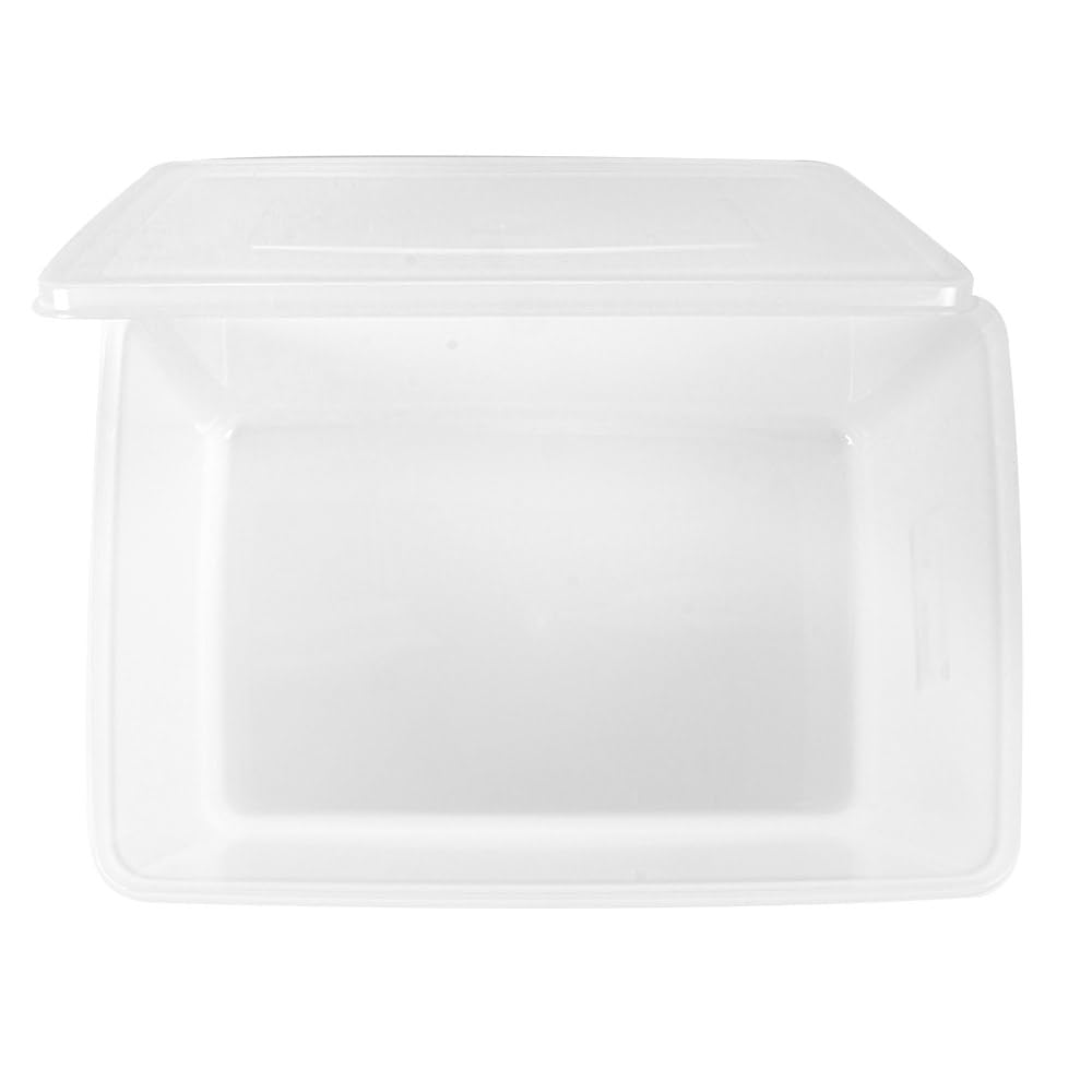 Recipiente Bianco Per Alimenti + Coperchio 30X20X15 Cm Bianco Pp - 12 Unità