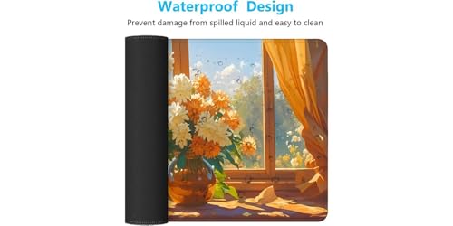 Mouse pad grande gaming de 800x400 mm para PC de escritorio con base de goma protectora 7
