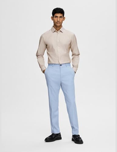 Seleted Homme Slhslim-Cedric Structure Trs Noos Pantaloni Eleganti, Azzurro, 54 Uomo - 2